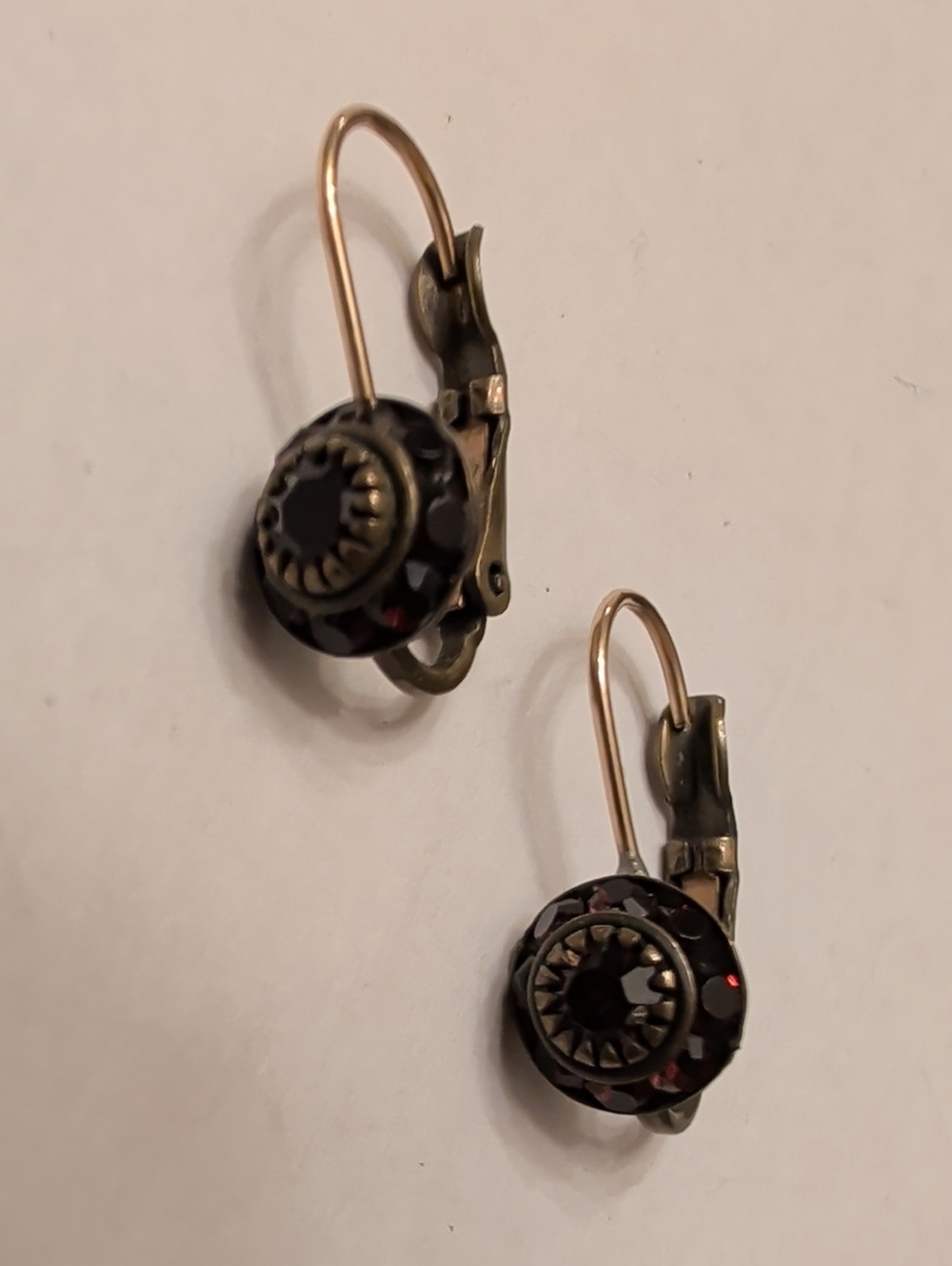 Vintage Liz Palacios Purple Crystal Drop Earrings